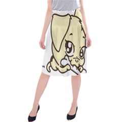 Doggy Dog Puppy Animal Pet Figure Midi Beach Skirt by Sapixe