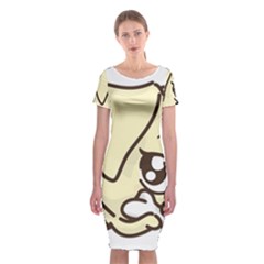 Doggy Dog Puppy Animal Pet Figure Classic Short Sleeve Midi Dress by Sapixe