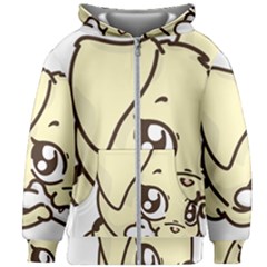 Doggy Dog Puppy Animal Pet Figure Kids Zipper Hoodie Without Drawstring by Sapixe