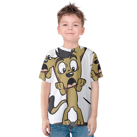 Animal Canine Cartoon Dog Pet Kids  Cotton Tee by Sapixe