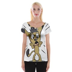 Animal Canine Cartoon Dog Pet Cap Sleeve Tops by Sapixe