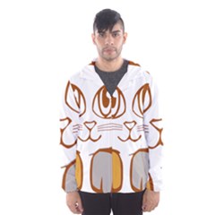 Animal Cat Feline Kitten Pet Hooded Windbreaker (men) by Sapixe