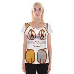 Animal Cat Feline Kitten Pet Cap Sleeve Tops by Sapixe