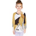 Black Yellow Dog Beagle Pet Kids  Long Sleeve Tee View1