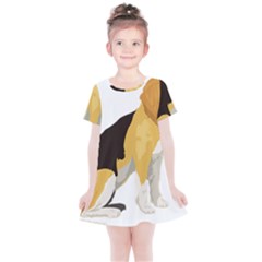 Black Yellow Dog Beagle Pet Kids  Simple Cotton Dress