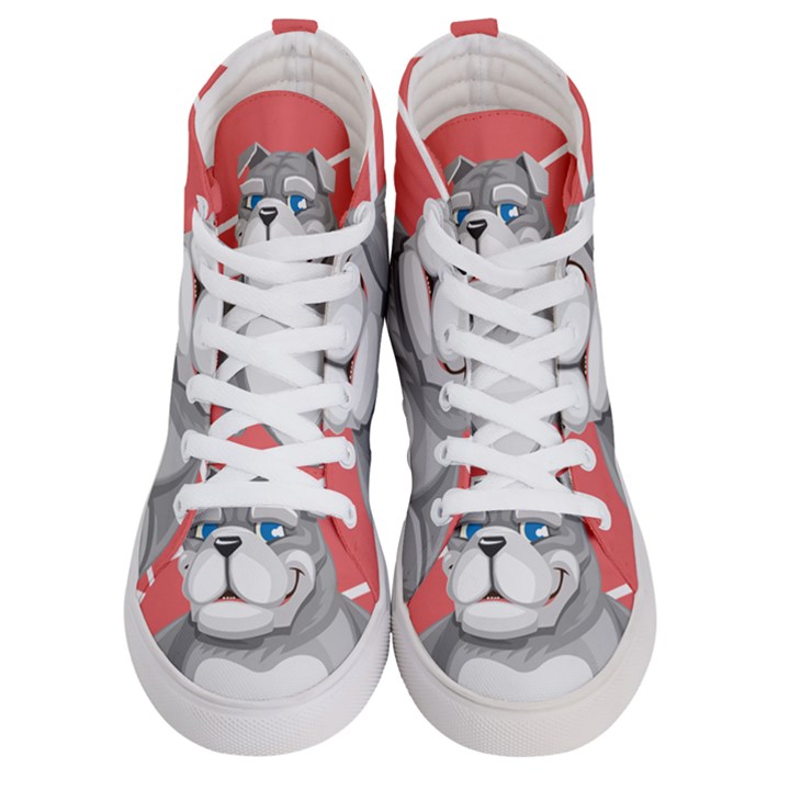 Bulldog Dog Animal Pet Heart Fur Men s Hi-Top Skate Sneakers