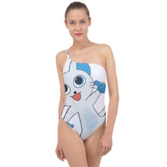 Animal Anthropomorphic Classic One Shoulder Swimsuit