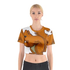 Squirrel Animal Pet Cotton Crop Top by Sapixe