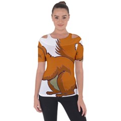 Squirrel Animal Pet Short Sleeve Top by Sapixe