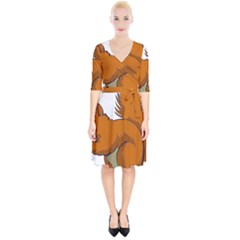 Squirrel Animal Pet Wrap Up Cocktail Dress by Sapixe