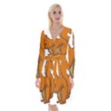 Squirrel Animal Pet Long Sleeve Velvet Front Wrap Dress View1