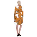 Squirrel Animal Pet Long Sleeve Velvet Front Wrap Dress View2