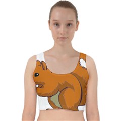 Squirrel Animal Pet Velvet Racer Back Crop Top by Sapixe