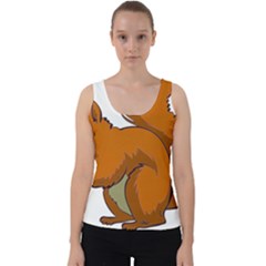 Squirrel Animal Pet Velvet Tank Top by Sapixe