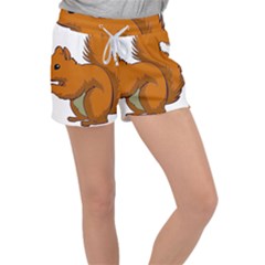 Squirrel Animal Pet Women s Velour Lounge Shorts