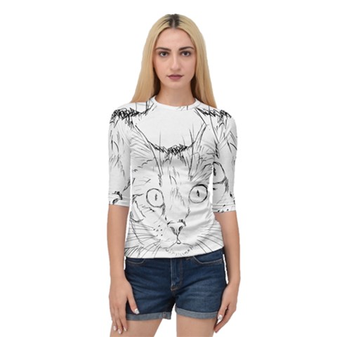 Cat Feline Animal Pet Quarter Sleeve Raglan Tee by Sapixe