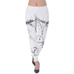 Cat Feline Animal Pet Velvet Leggings by Sapixe