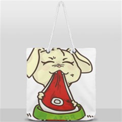 Doggy Dog Puppy Animal Pet Figure Full Print Rope Handle Tote (large)