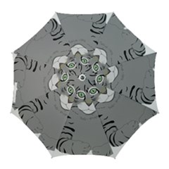 Cat Kitty Gray Tiger Tabby Pet Golf Umbrellas by Sapixe