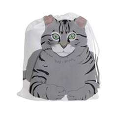 Cat Kitty Gray Tiger Tabby Pet Drawstring Pouches (xxl) by Sapixe