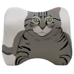 Cat Kitty Gray Tiger Tabby Pet Velour Head Support Cushion