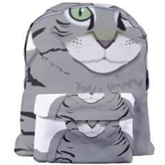 Cat Kitty Gray Tiger Tabby Pet Giant Full Print Backpack by Sapixe