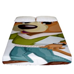 Dog Pet Dressed Point Papers Fitted Sheet (king Size) by Sapixe