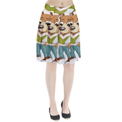 Dog Pet Dressed Point Papers Pleated Skirt by Sapixe