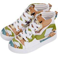 Dog Pet Dressed Point Papers Kid s Hi-top Skate Sneakers by Sapixe