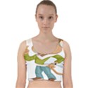 Dog Pet Dressed Point Papers Velvet Racer Back Crop Top View1