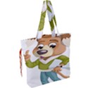 Dog Pet Dressed Point Papers Drawstring Tote Bag View2