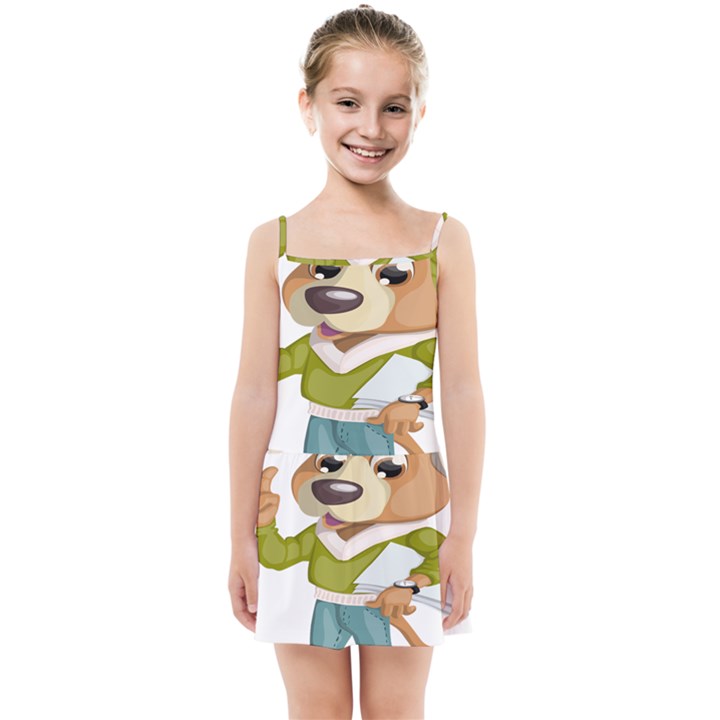 Dog Pet Dressed Point Papers Kids Summer Sun Dress