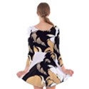 Dog Sitting Pet Collie Animal Long Sleeve Velvet Skater Dress View2