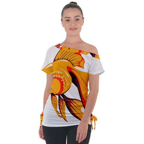 Goldfish Fish Tank Water Tropical Tie-up Tee by Sapixe