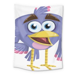 Bird Violet Beak Feather Fun Medium Tapestry by Sapixe