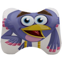 Bird Violet Beak Feather Fun Head Support Cushion