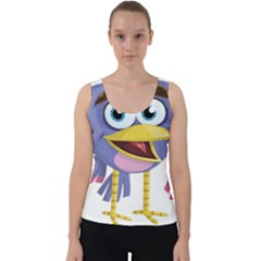 Bird Violet Beak Feather Fun Velvet Tank Top