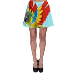 Parrot Animal Bird Wild Zoo Fauna Skater Skirt by Sapixe