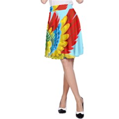 Parrot Animal Bird Wild Zoo Fauna A-line Skirt by Sapixe