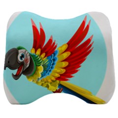 Parrot Animal Bird Wild Zoo Fauna Velour Head Support Cushion