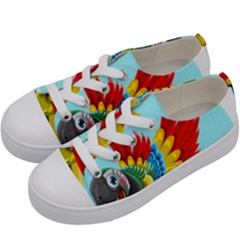 Parrot Animal Bird Wild Zoo Fauna Kids  Low Top Canvas Sneakers by Sapixe