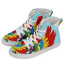 Parrot Animal Bird Wild Zoo Fauna Men s Hi-Top Skate Sneakers View2