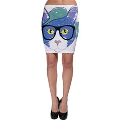 Drawing Cat Pet Feline Pencil Bodycon Skirt by Sapixe