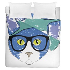 Drawing Cat Pet Feline Pencil Duvet Cover Double Side (queen Size) by Sapixe