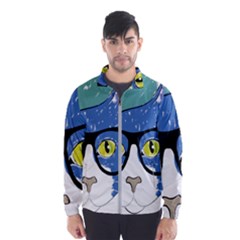 Drawing Cat Pet Feline Pencil Windbreaker (men) by Sapixe