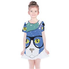 Drawing Cat Pet Feline Pencil Kids  Simple Cotton Dress by Sapixe