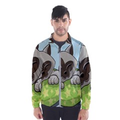 Kitten Kitty Cat Sleeping Sleep Windbreaker (men) by Sapixe