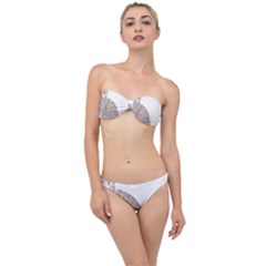 Kitten Cat Drawing Line Art Line Classic Bandeau Bikini Set