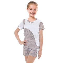 Kitten Cat Drawing Line Art Line Kids  Mesh Tee And Shorts Set