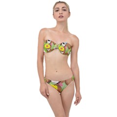 Dog Character Animal Flower Cute Classic Bandeau Bikini Set